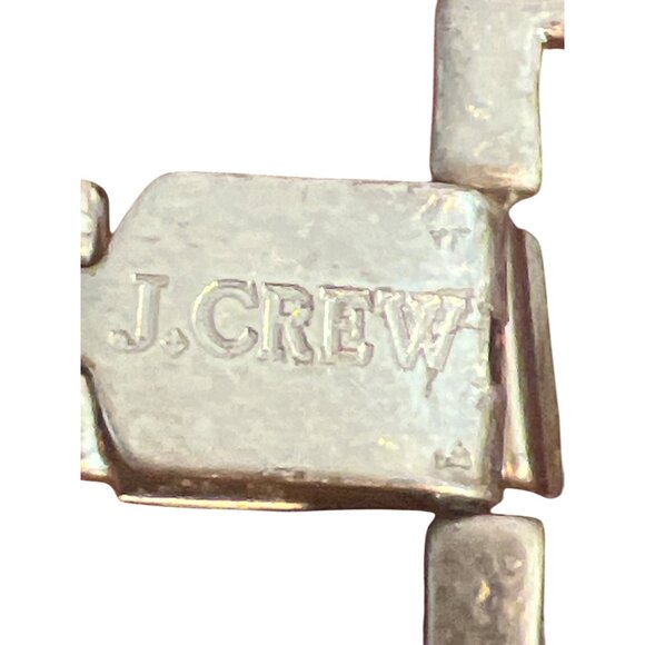 Vintage J Crew Faux Pearl Gold Tone Statement Bracelet Fold Over Clasp 6.5" READ - Picture 5 of 6